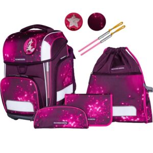Schneiders Ergolite Schulranzen-Set 9tlg Berry Cosmos