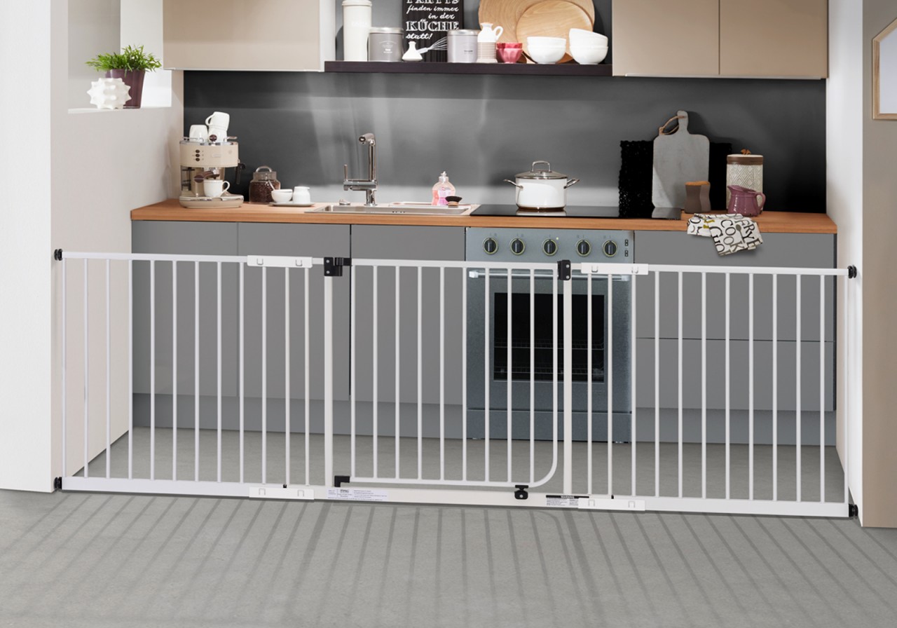 IMPAG® Absperrgitter XXL mit breiter Tür FreeChoice 83 - 311 cm""