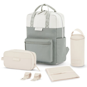 Kapten & Son Bergen Pro Diaper Wickelrucksack-Set Muted Sage
