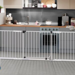 IMPAG® Absperrgitter Easy Step mit breiter Tür 83 - 312 cm""