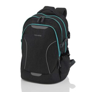 Travelite Basics Schulrucksack Anthrazit-Neontürkis