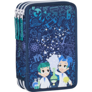 Beckmann 3-Fach Federmäppchen Science