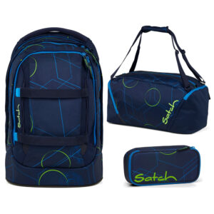 Satch Pack Schulrucksack-Set 3tlg Blue Tech 2.0