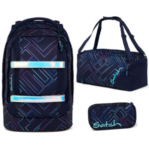 Satch Pack Schulrucksack-Set 3tlg Purple Laser 2.0