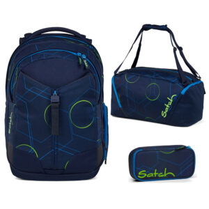Satch Match Schulrucksack-Set 3tlg Blue Tech 2.0