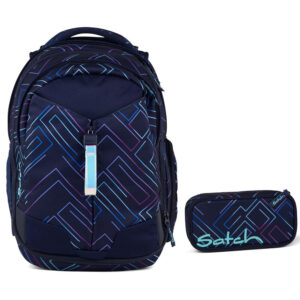 Satch Match Schulrucksack-Set 2tlg Purple Laser 3.0