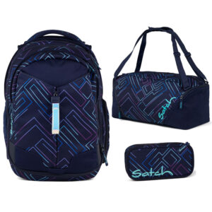 Satch Match Schulrucksack-Set 3tlg Purple Laser 3.0