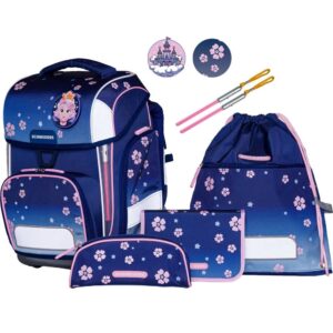Schneiders Ergolite Schulranzen-Set 9tlg Blue Bloom