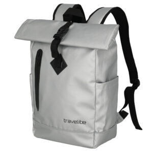 Travelite Basics Roll-Up Rucksack Silver