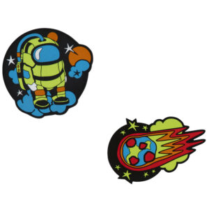 DerDieDas Wechselbuttons Set 2tlg Neon Crazy