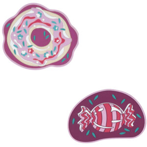 DerDieDas Wechselbuttons Set 2tlg Sweet Sprinkles