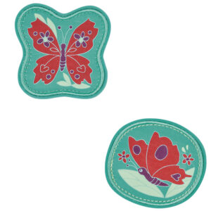 DerDieDas Wechselbuttons Set 2tlg Butterfly Garden