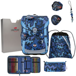 DerDieDas ErgoFlex Easy Schulranzen-Set 5tlg Dark Dragon
