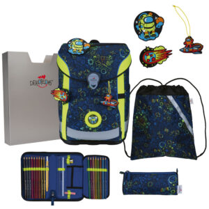 DerDieDas ErgoFlex Easy Schulranzen-Set 5tlg Neon Crazy