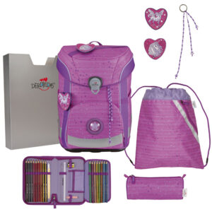 DerDieDas ErgoFlex Easy Schulranzen-Set 5tlg Purple Unicorn