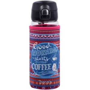 Doras Glasbecher mit Neoprenbezug 450 ml Kaffee