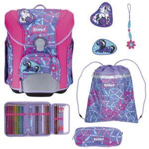 Scout Micro Schulranzen-Set 4tlg Pony Love