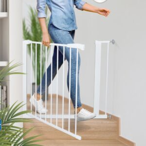 IMPAG® Treppenschutzgitter Swing Shut mit breiter Tür 78 - 110 cm""