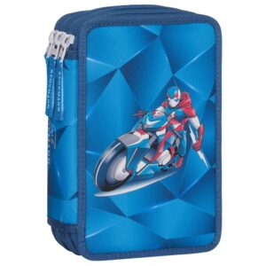 Beckmann 3-Fach Federmäppchen Blue Lightning