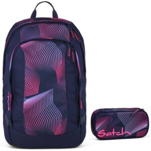 Satch Air Schulrucksack-Set 2tlg Seismic Pink