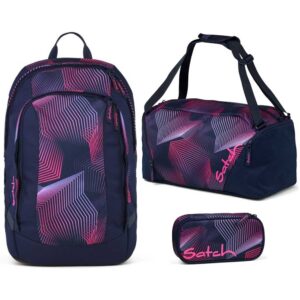Satch Air Schulrucksack-Set 3tlg Seismic Pink