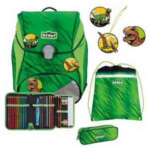 Scout Alpha Schulranzen-Set 4tlg Dino Rex
