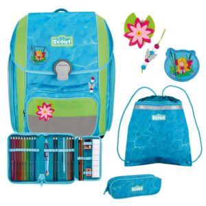 Scout Genius Schulranzen-Set 4tlg Water Lily