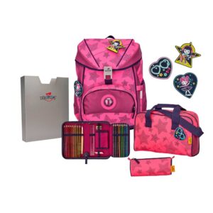 DerDieDas ErgoFlex ST Schulrucksack-Set 5tlg Neon Star