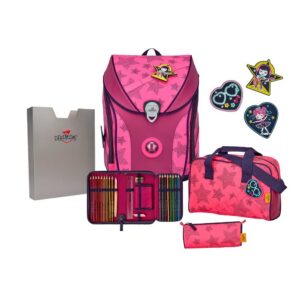 DerDieDas ErgoFlex Max ST Schulranzen-Set 5tlg Neon Star
