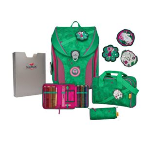 DerDieDas ErgoFlex Max ST Schulranzen-Set 5tlg Paisley Green