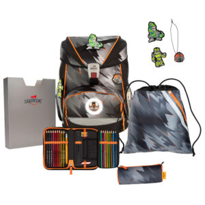 DerDieDas ErgoFlex Schulrucksack-Set 5tlg Cyber Dino