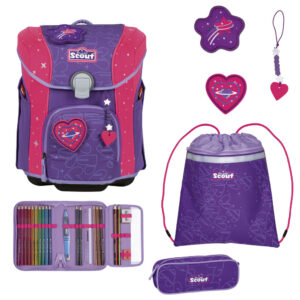 Scout Micro Schulranzen-Set 4tlg Heartbeat