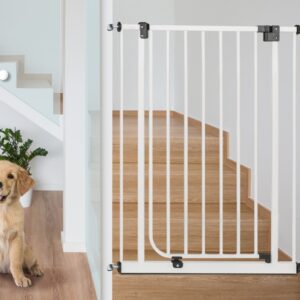 IMPAG® Treppen Hundeschutzgitter Dino 107 cm hoch 73 - 122 cm""