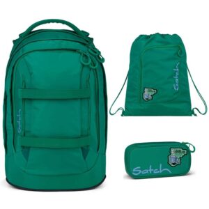Satch Pack Schulrucksack-Set 3tlg Fearless Green