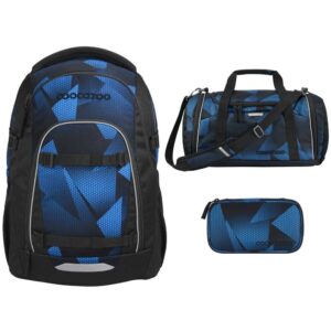 coocazoo MATE Schulrucksack-Set 3tlg Electric Ice V2