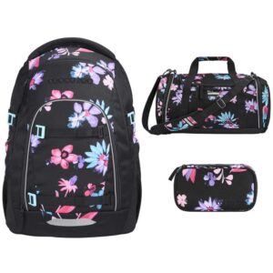 coocazoo MATE Schulrucksack-Set 3tlg Floral Artnight V2