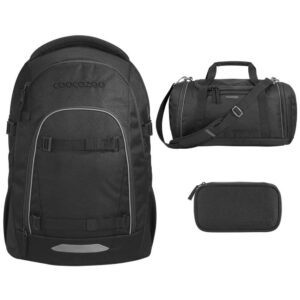 coocazoo MATE Schulrucksack-Set 3tlg Black Coal V2
