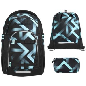 coocazoo MATE Schulrucksack-Set 3tlg mit TB Laser Lights V2