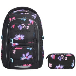 coocazoo PORTER Schulrucksack-Set 2tlg Floral Artnight V2