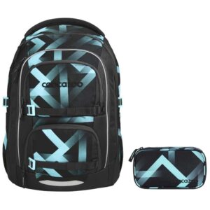 coocazoo PORTER Schulrucksack-Set 2tlg Laser Lights V2