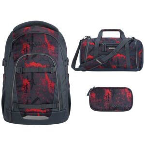 coocazoo MATE Schulrucksack-Set 3tlg Broken Black