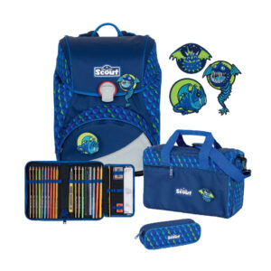 Scout Alpha Schulranzen-Set 4tlg ST Flying Monsters