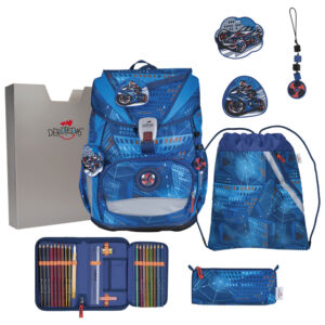 DerDieDas ErgoFlex Superlight Schulrucksack-Set 5tlg Turbo Speed