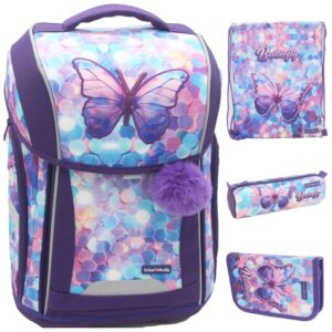 School Buddy WAVE Schulranzen-Set 4tlg Butterfly