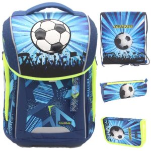 School Buddy WAVE Schulranzen-Set 4tlg Football
