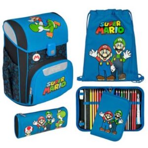 Scooli EasyStart Schulranzen-Set 5tlg Super Mario