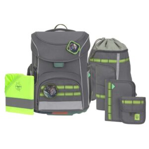 LÄSSIG Slim Unique Schulranzen-Set 7tlg Anthracite