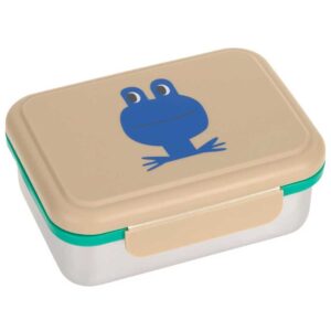 LÄSSIG Edelstahl Brotdose Happy Trails Frog