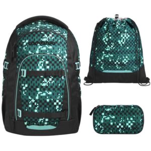 coocazoo MATE Schulrucksack-Set 3tlg mit TB Pixel Blox V2