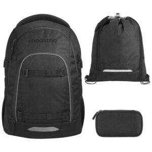 coocazoo MATE Schulrucksack-Set 3tlg mit TB Black Coal V2